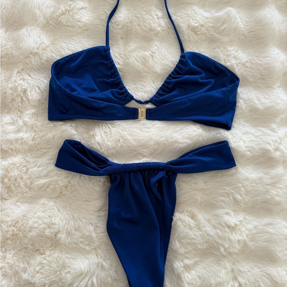 Hard Swimwear Blue Bikini Set